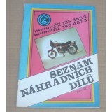 KATALOG NÁHRADNÍCH DÍLŮ - ČZ 180/487.3 + 125/488.3 - ORIGINÁLNÍ TISK